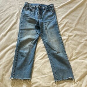 Levi’s capris distressed hems